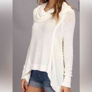 Free People white cowl neck sweater
